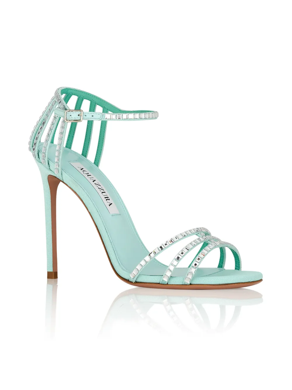 Aquazzura Sensation Crystal heeled sandals Blauw