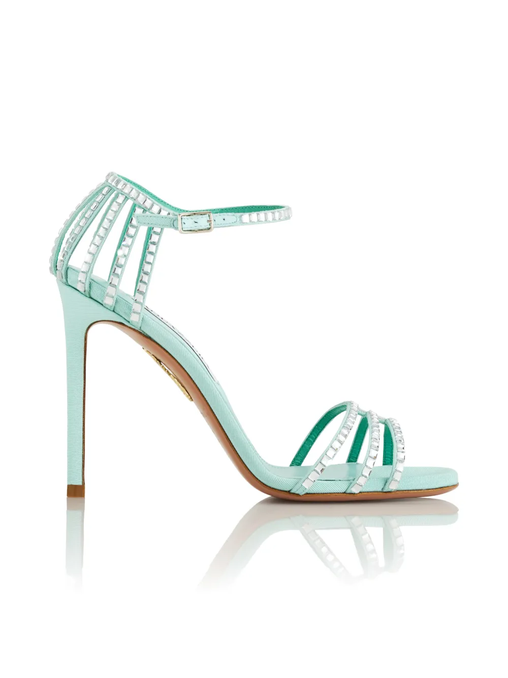 Aquazzura Sensation Crystal heeled sandals Blauw