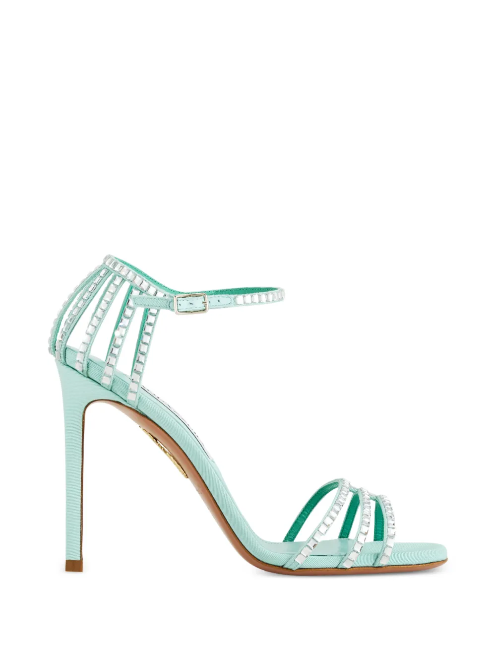 Aquazzura Sensation Crystal heeled sandals Blauw