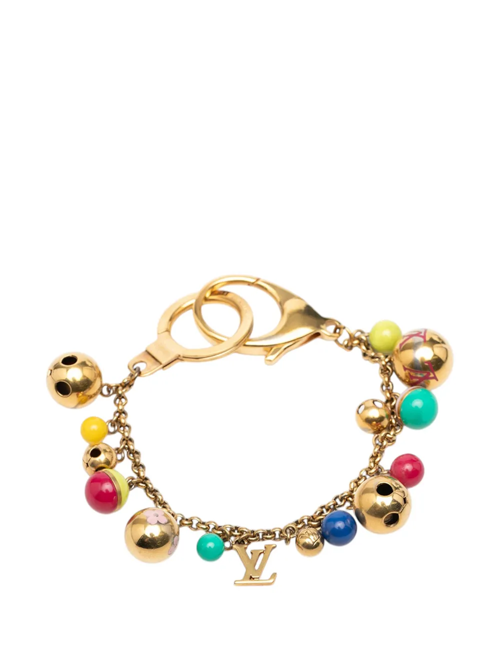 Louis Vuitton Pre-Owned 2000-2025 Gold Plated Chaine Grelots Bag Charm key chain - Oro