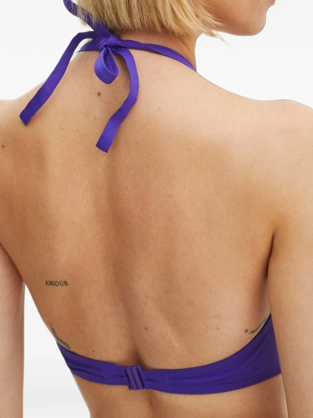 Chantelle cut-out halterneck bikini top Paars
