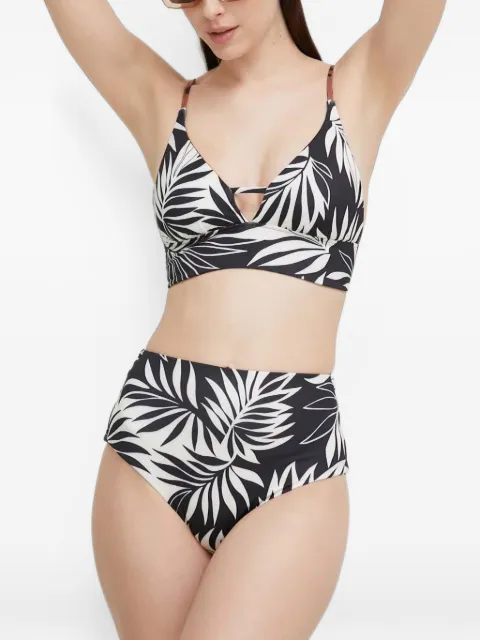 Billabong top de bikini con estampado de leopardo