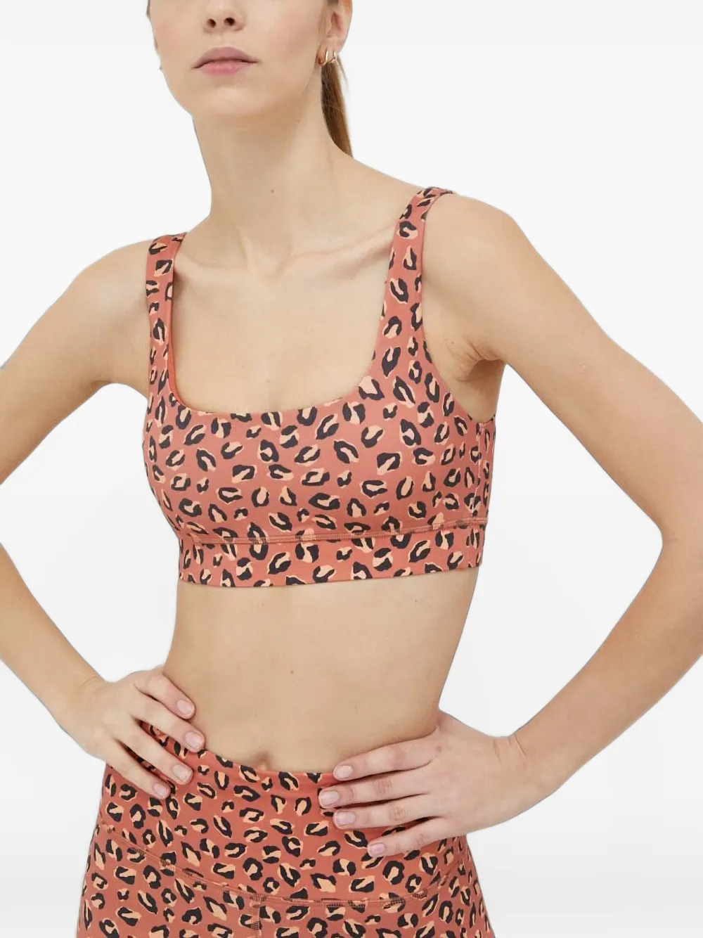 Billabong Summit leopard-print sports bra
