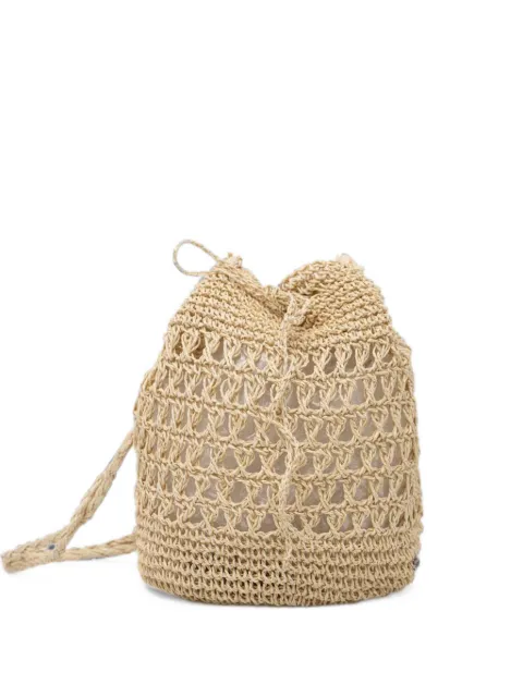 Billabong crochet-knit drawstring shoulder bag