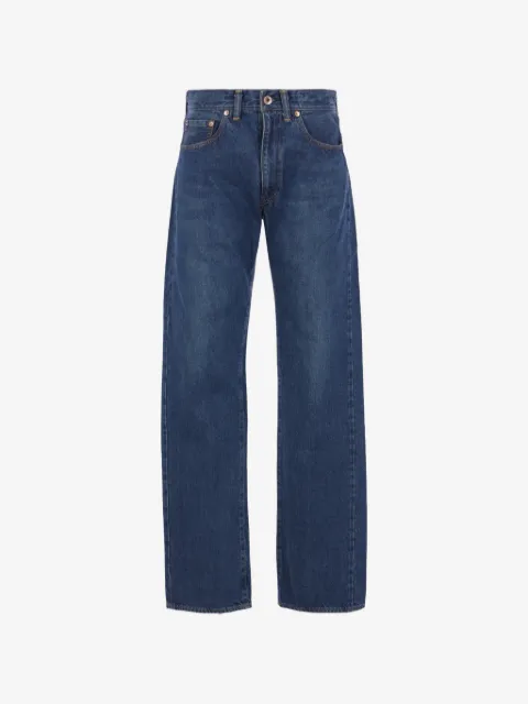 Maison Kitsuné x Kuro Voyage logo patch five-pocket jeans