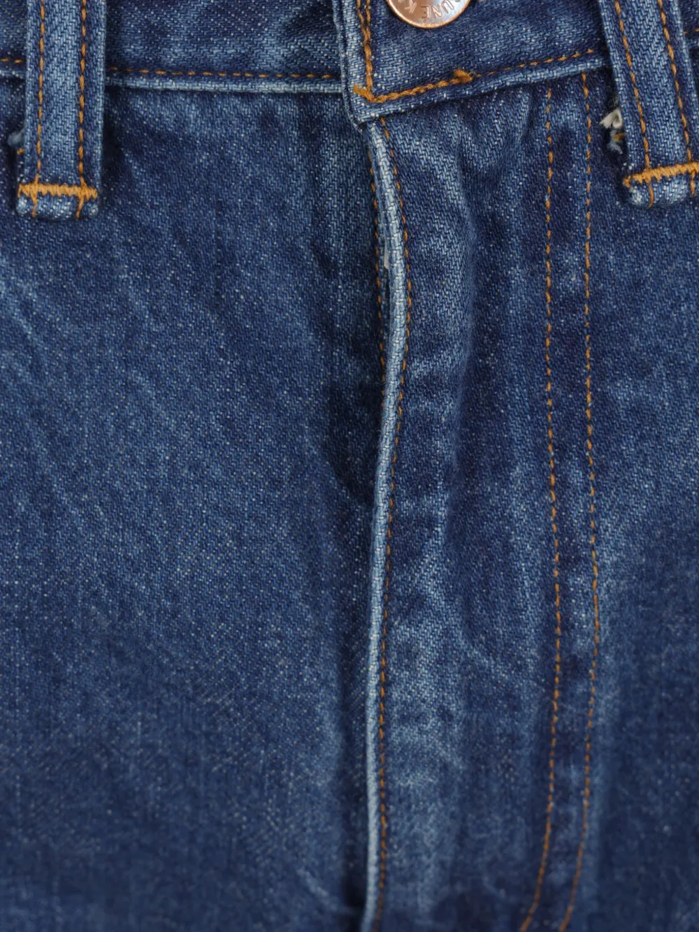  Maison Kitsuné Vaqueros De Cinco Bolsillos Con Parche Del Logo De Maison Kitsuné X Kuro Voyage - Azul 