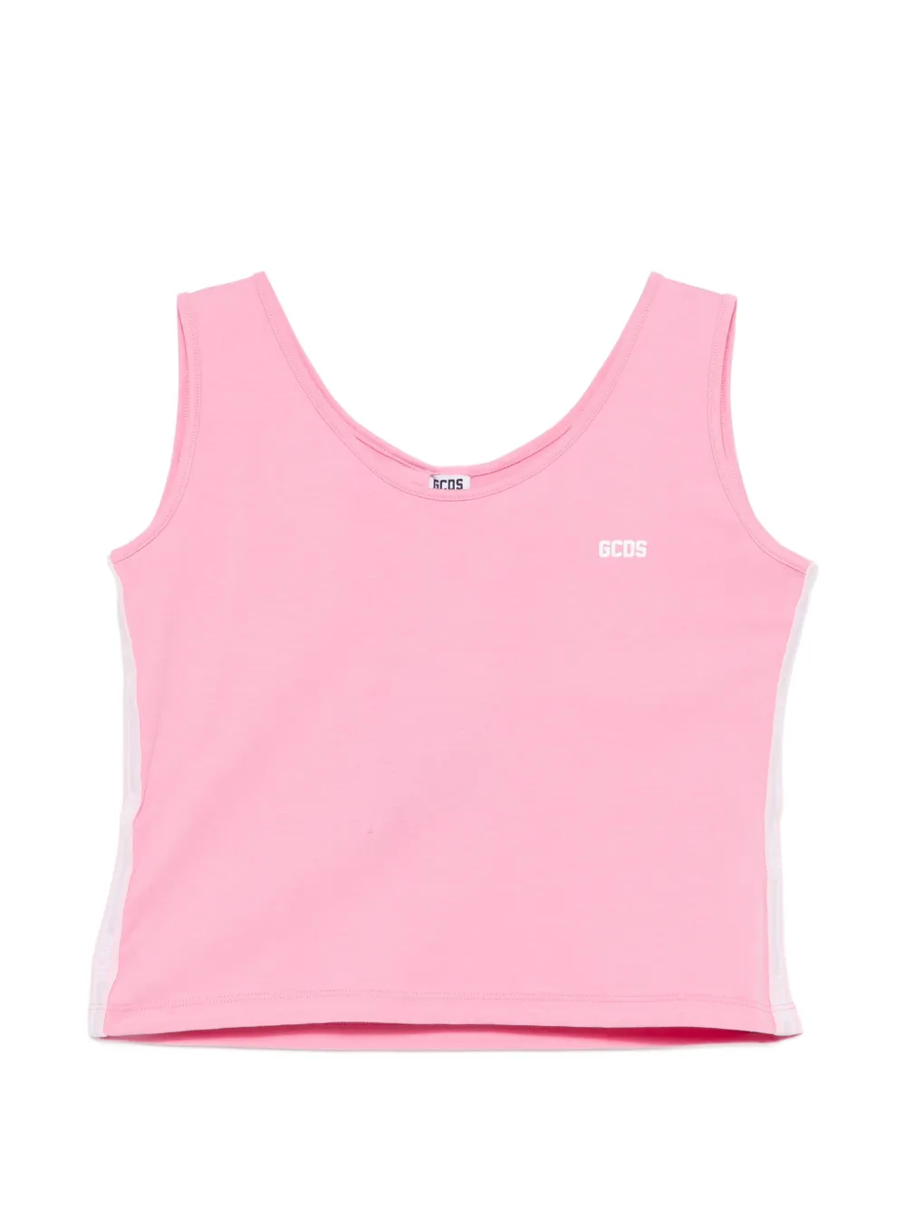 Gcds Kids side-stripe tank top - Rosa