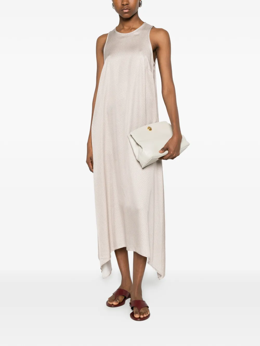 Peserico Asymmetrische jurk Beige