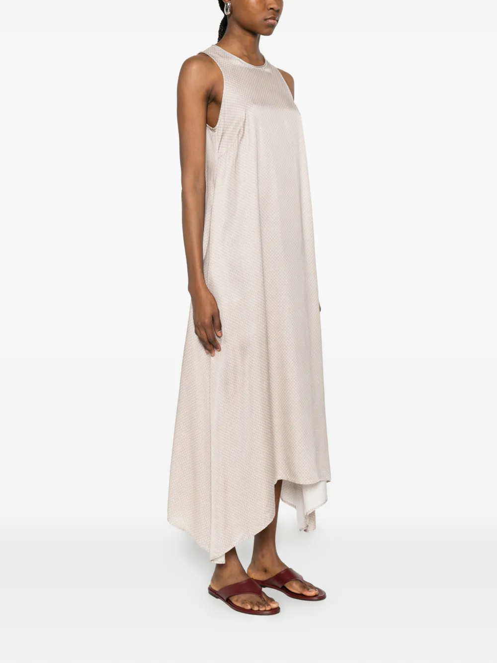 Peserico Asymmetrische jurk Beige