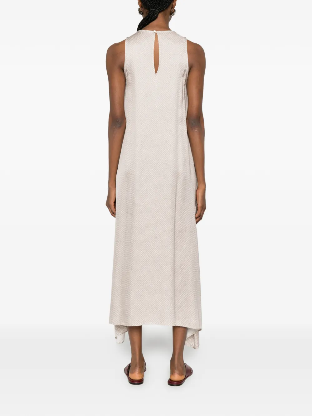 Peserico Asymmetrische jurk Beige