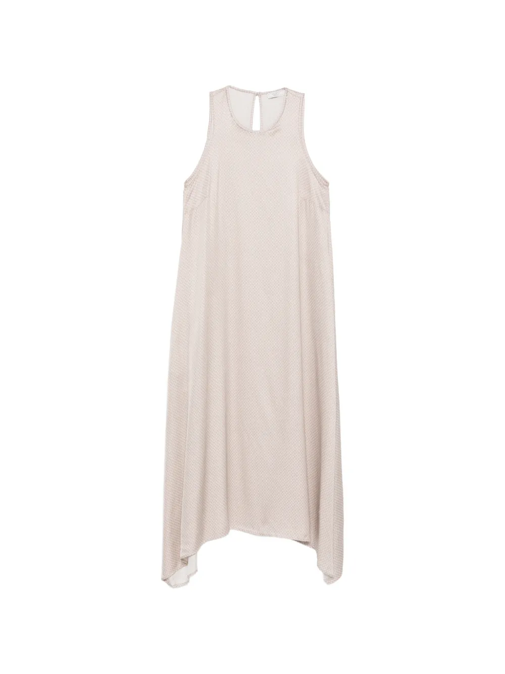Peserico geometric-print asymmetric dress - Nude