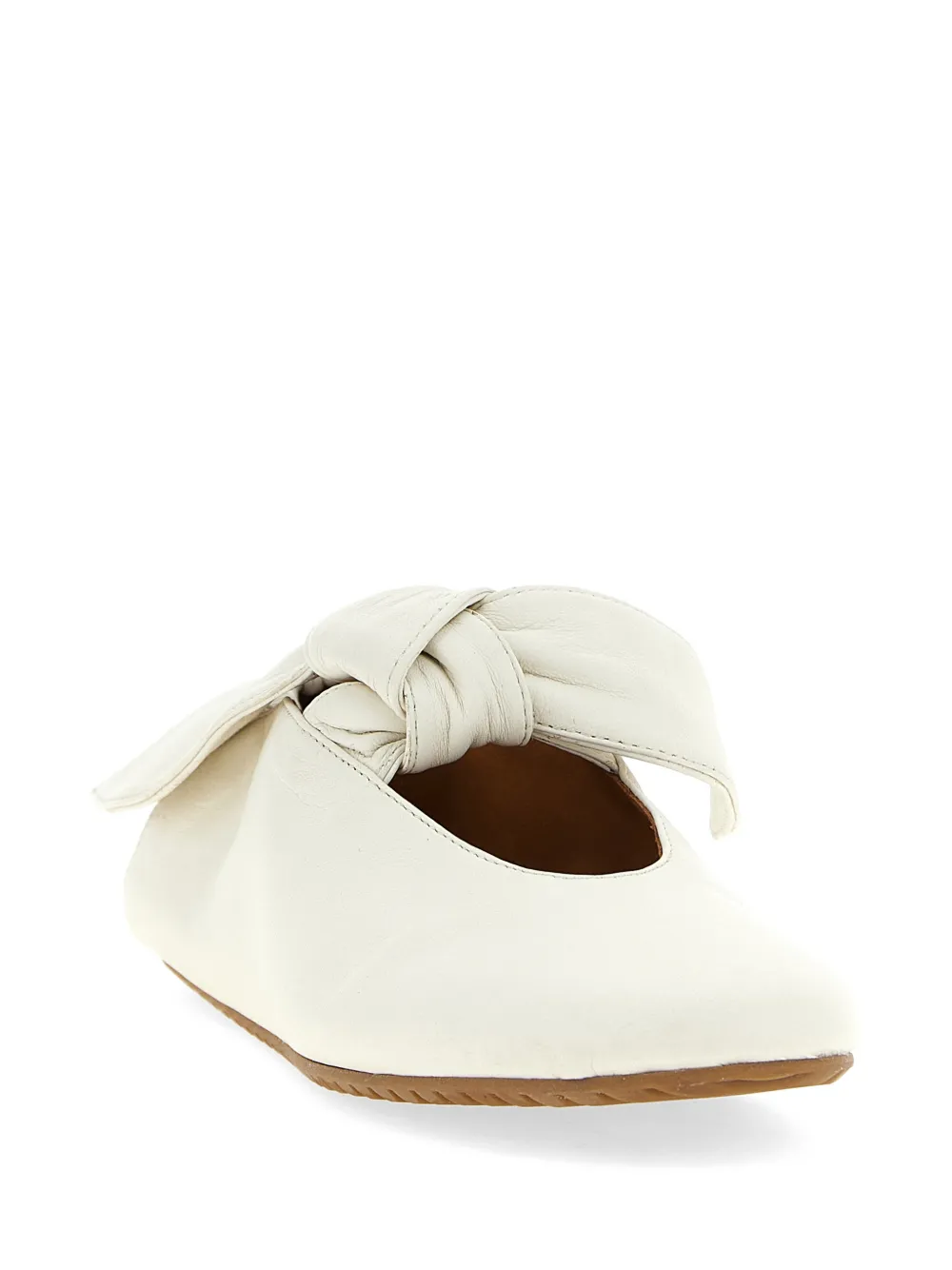  Odissi Tess Bow-detail Leather Sneakers - White 