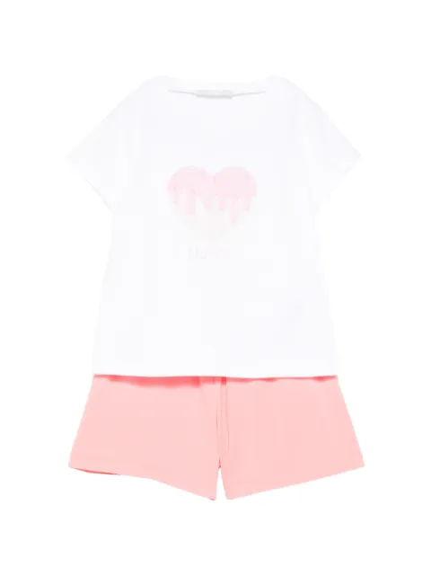 LIU JO heart-graphic shorts set