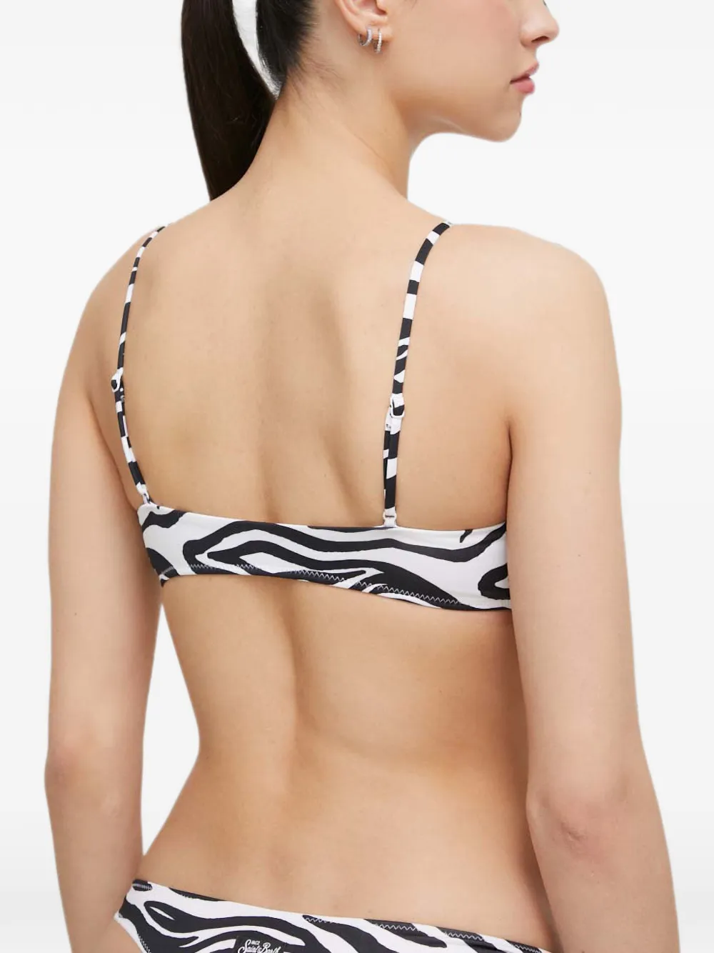 MC2 Saint Barth Bikinitop met zebraprint Wit