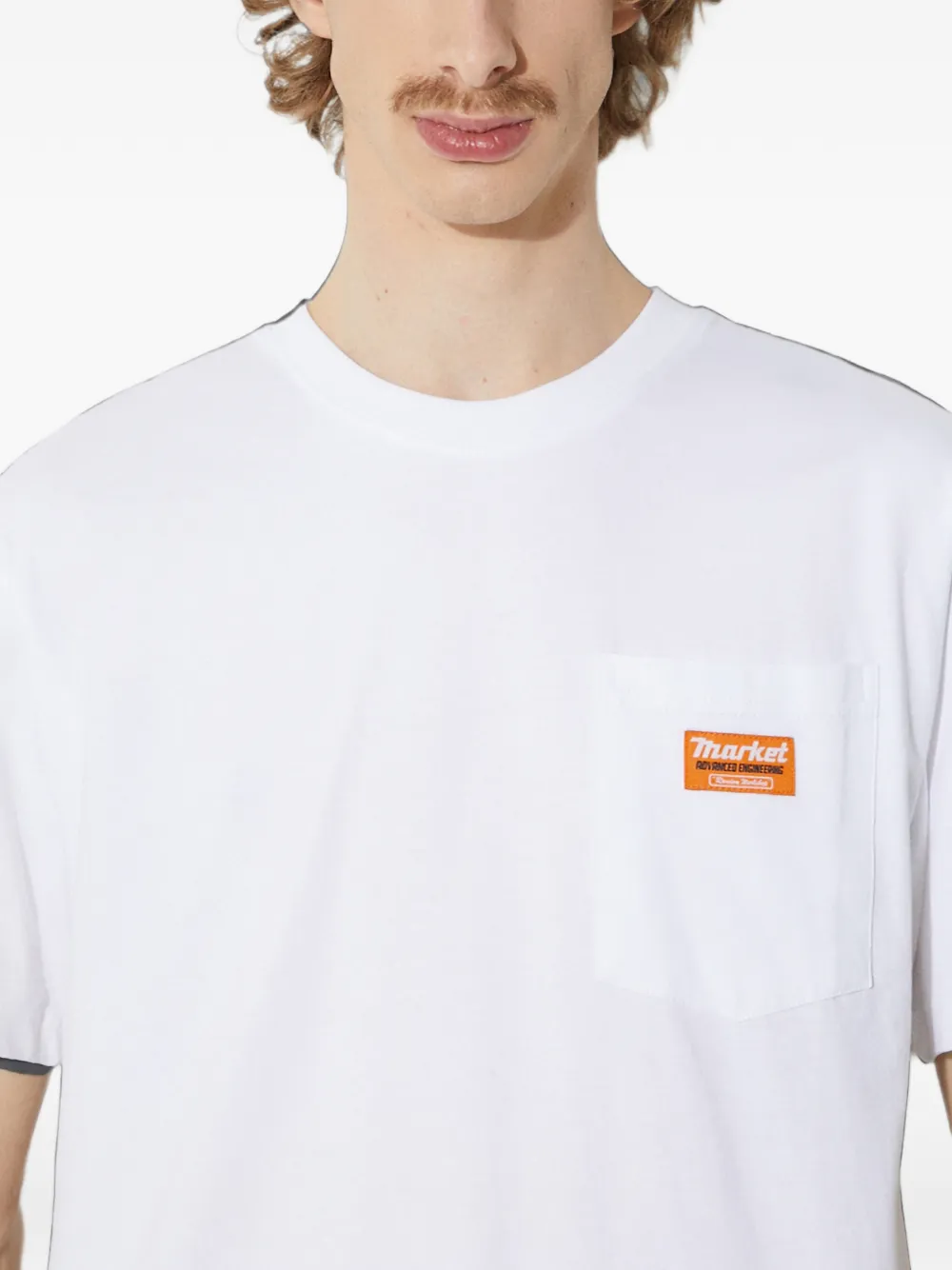 MARKET T-shirt met zak Wit
