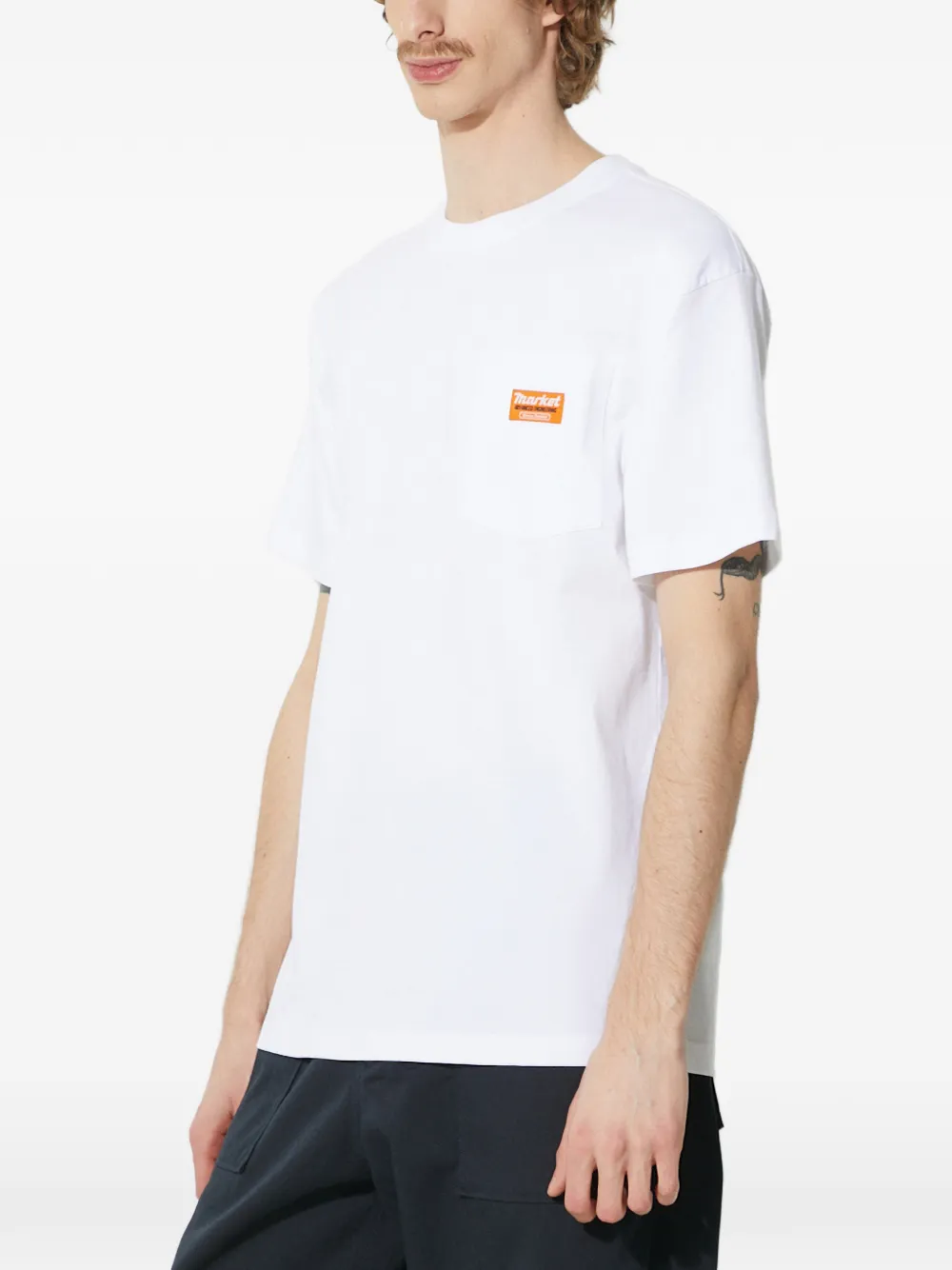 MARKET T-shirt met zak Wit