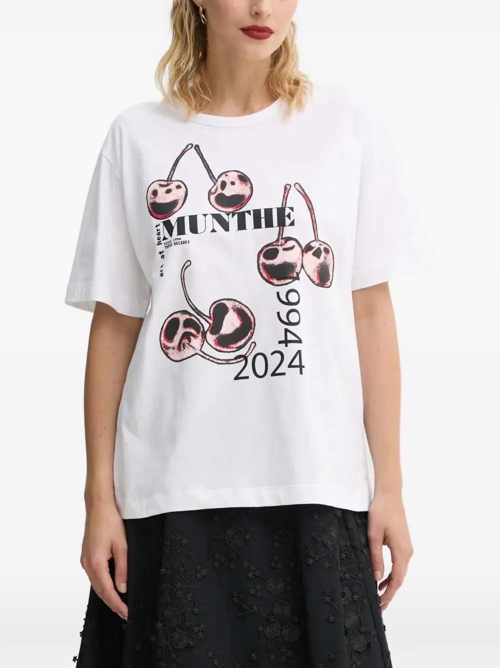 Munthe Felita Print T-shirt In White