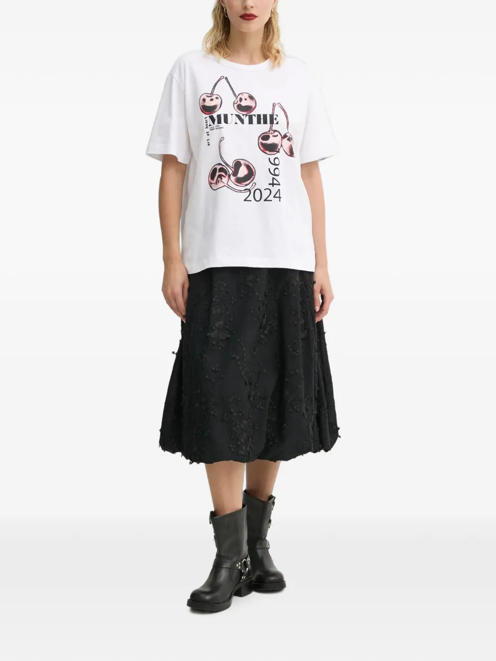 MUNTHE Felita print T-shirt Wit