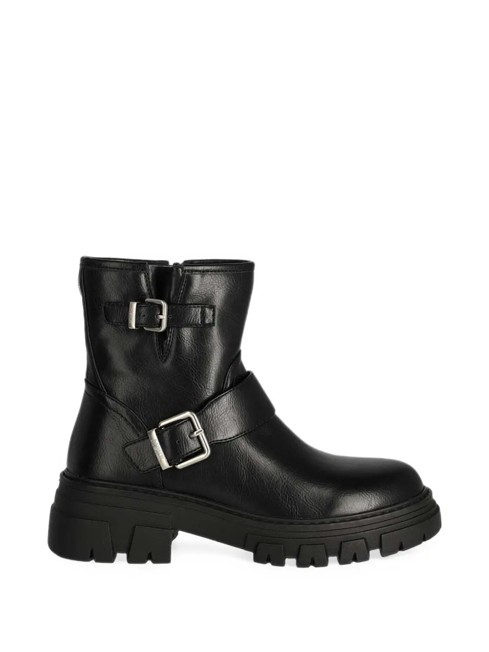 Mexx Buckle-detail Chunky-sole Ankle Boots In 黑色