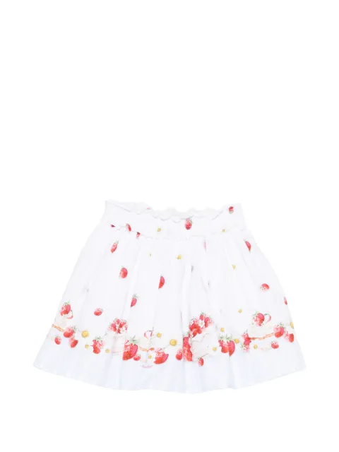 Monnalisa strawberry-print skirt