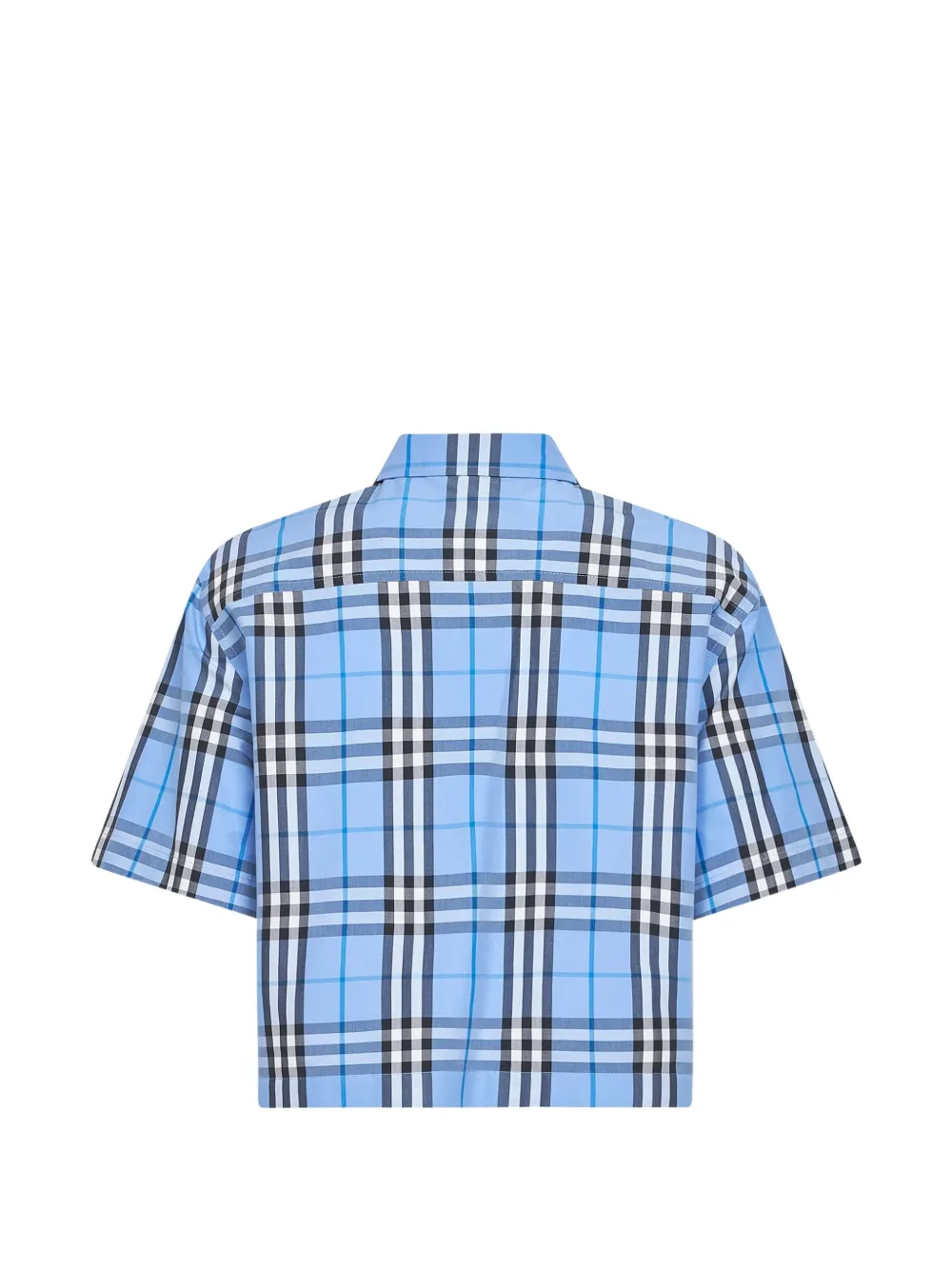  Burberry Equestrian Knight Check-print Shirt - Blue 