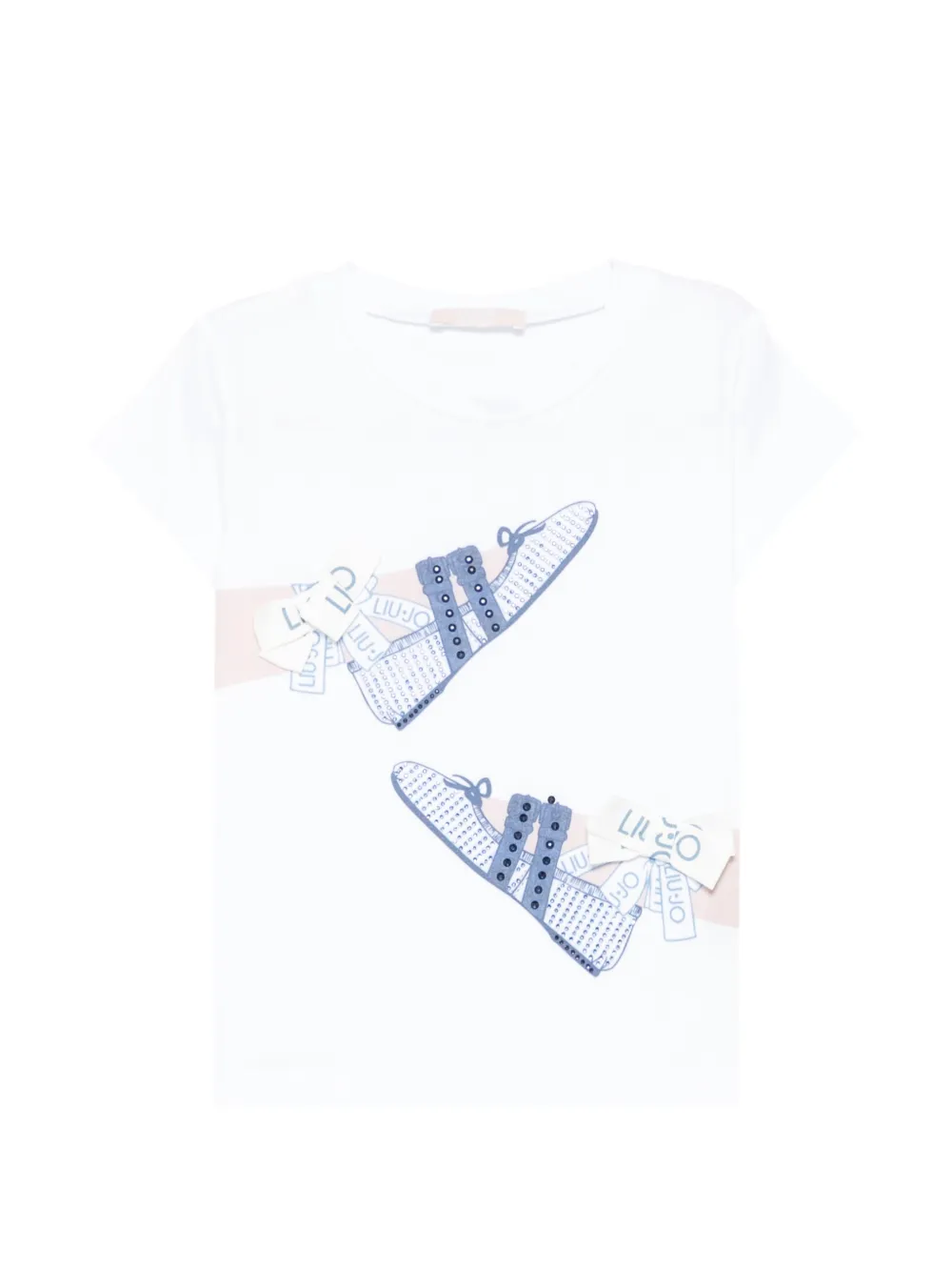 Liu Jo Kids graphic-print embellished T-shirt - Weiß