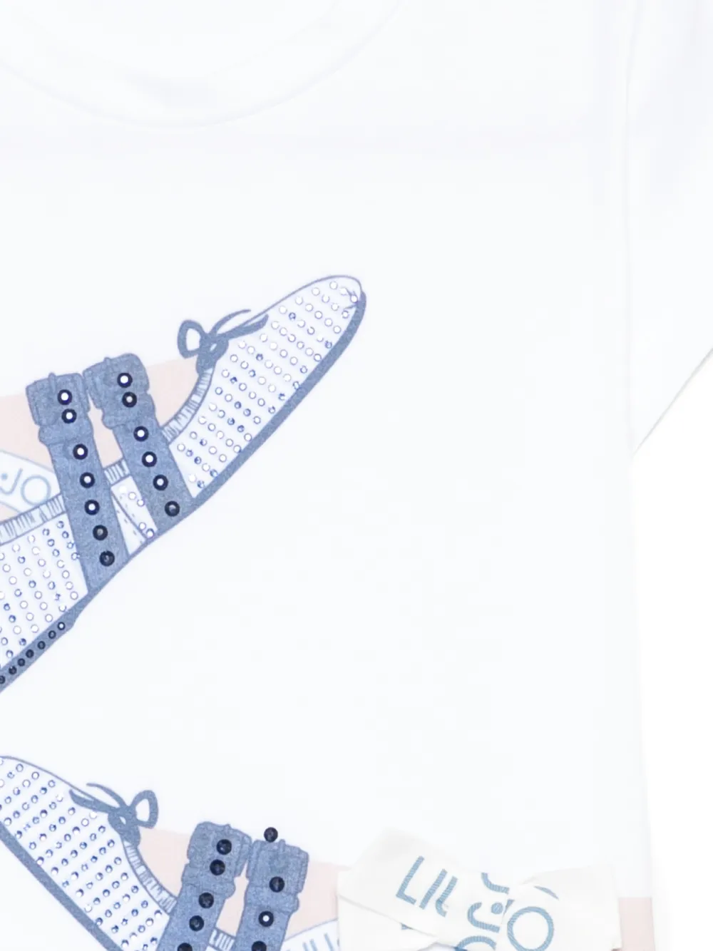 Liu Jo Kids Verfraaid T-shirt met grafische print Wit