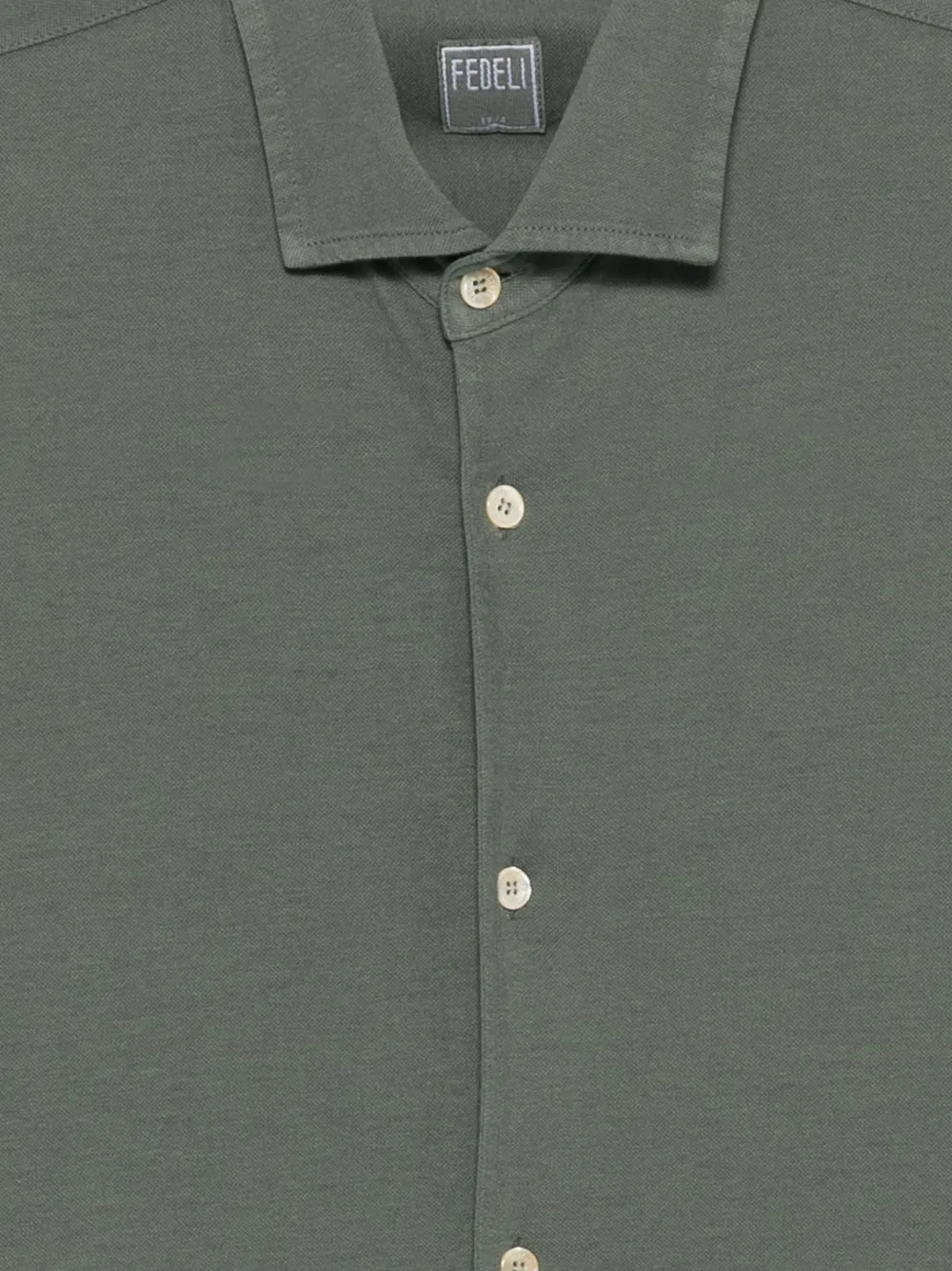  Fedeli Camicia A Maniche Lunghe - Verde 