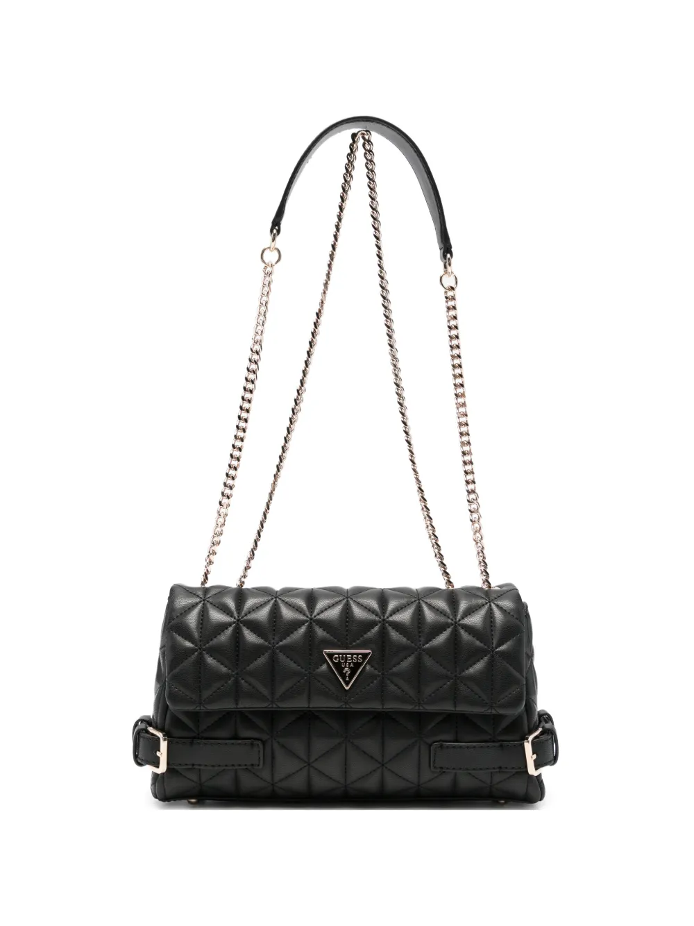 GUESS USA Paisleigh quilted chain crossbody bag - Nero