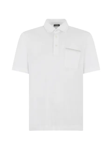 Zegna polo à poche poitrine