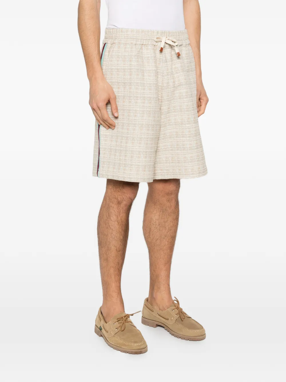 Drôle De Monsieur Shorts met zijstreep Beige