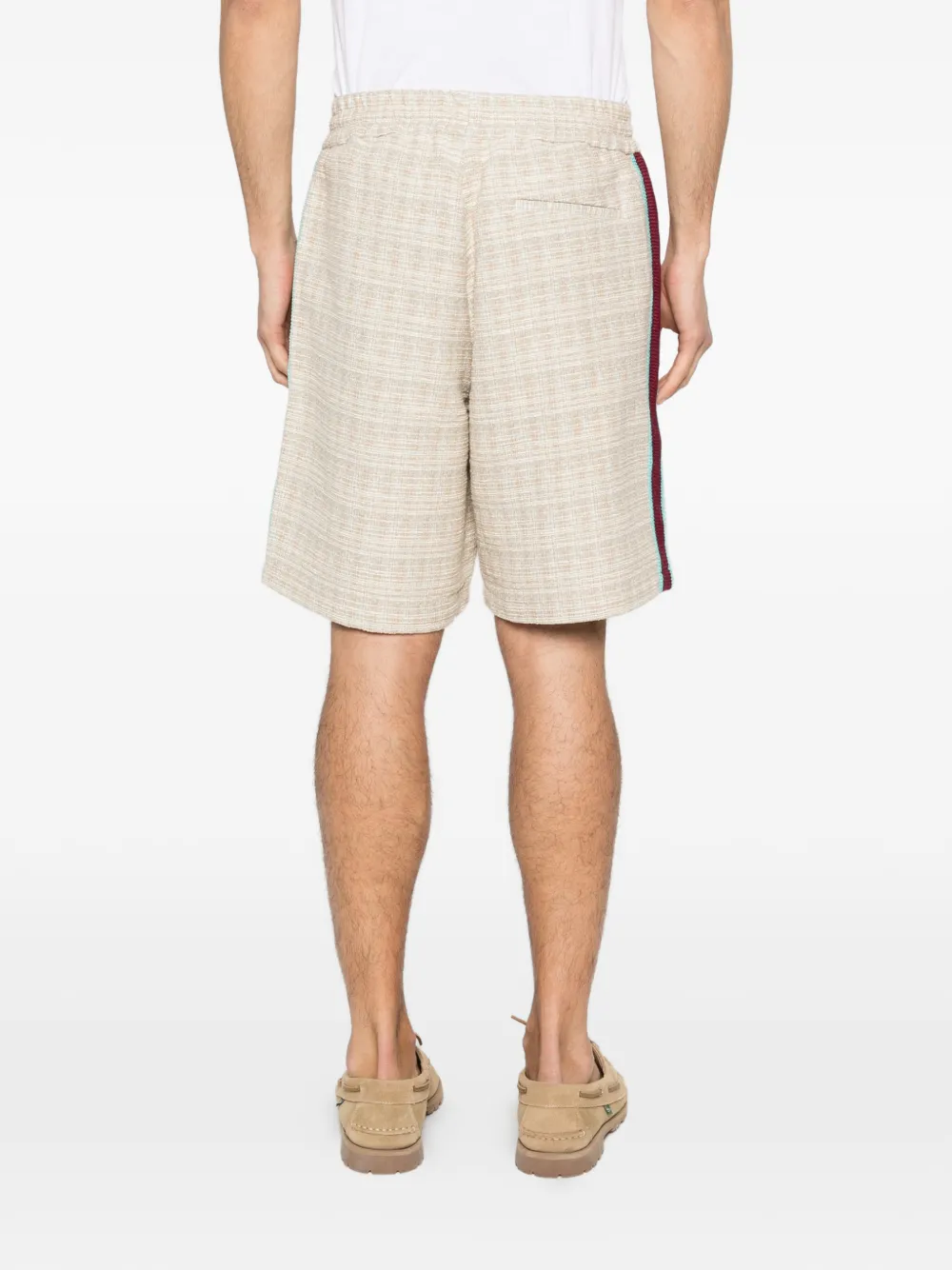 Drôle De Monsieur Shorts met zijstreep Beige