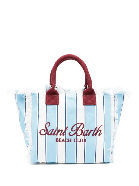 MC2 Saint Barth Vanity striped fringed-detail tote bag