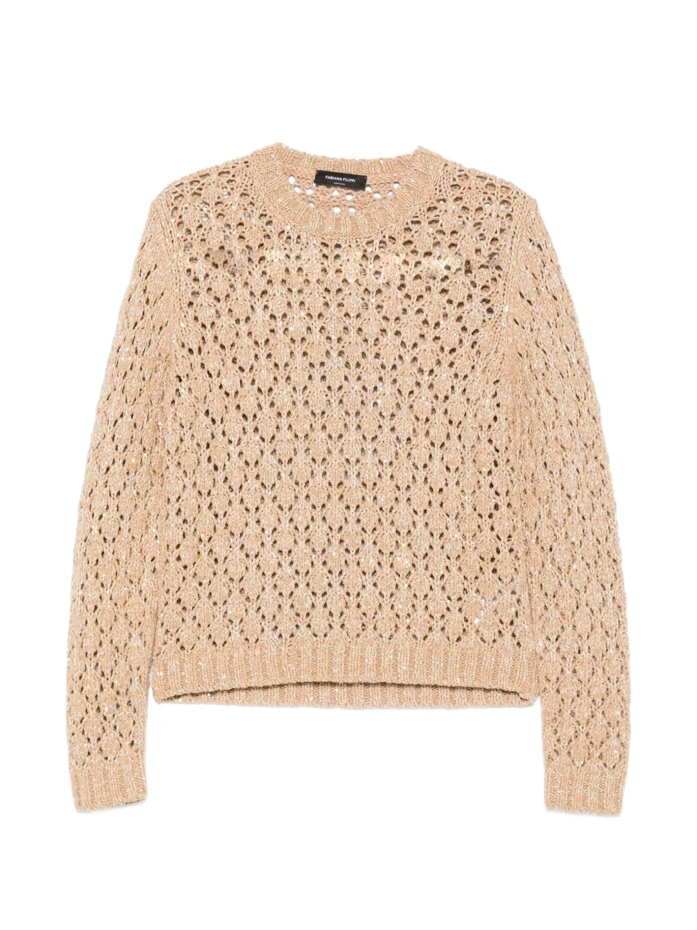 Fabiana Filippi openwork sweater - Nude