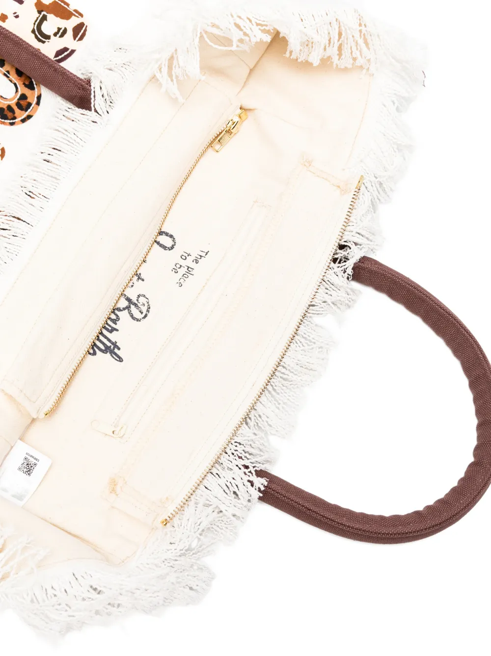 MC2 Saint Barth Vanity shopper met franje Wit