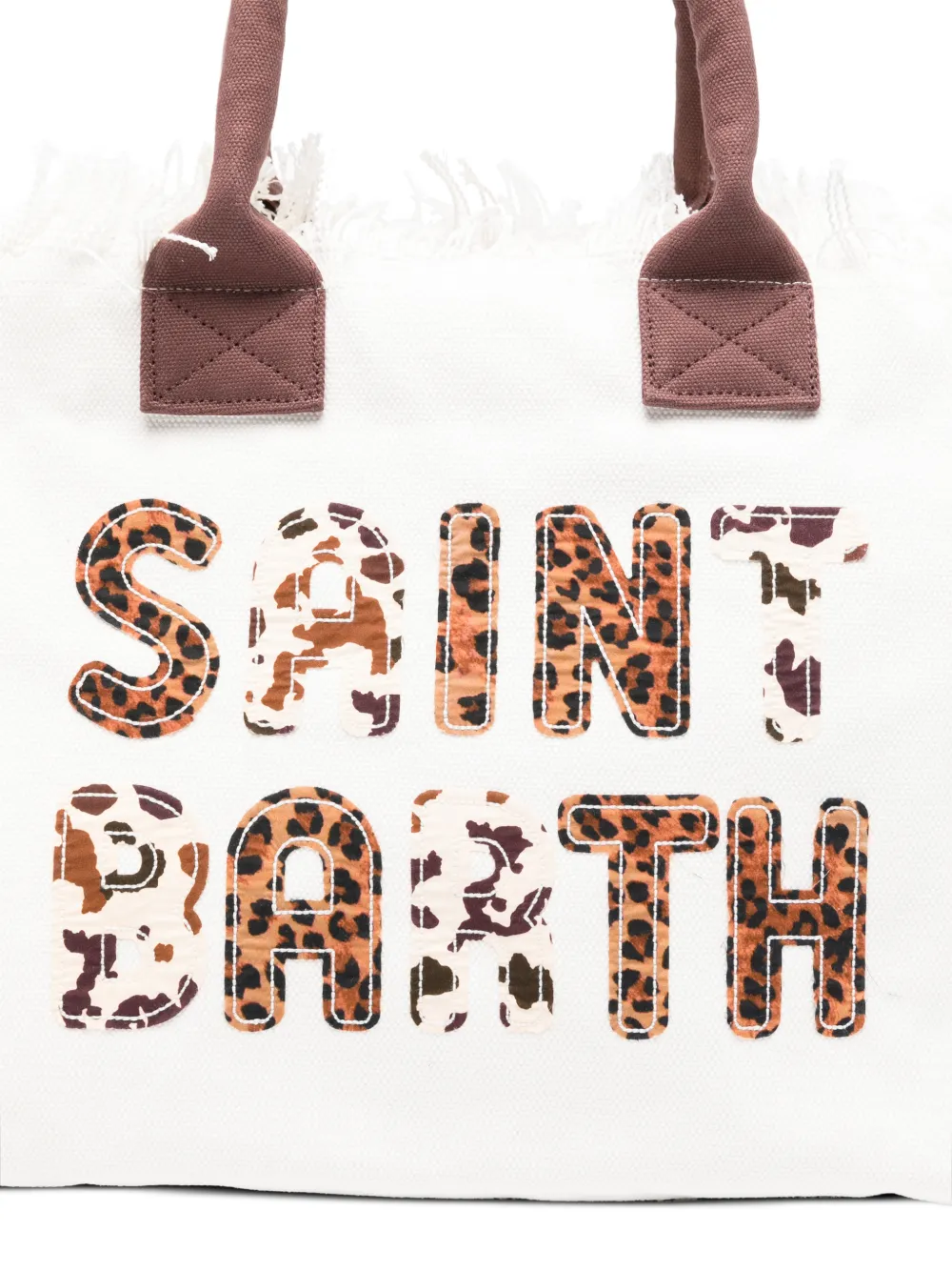 MC2 Saint Barth Vanity shopper met franje Wit