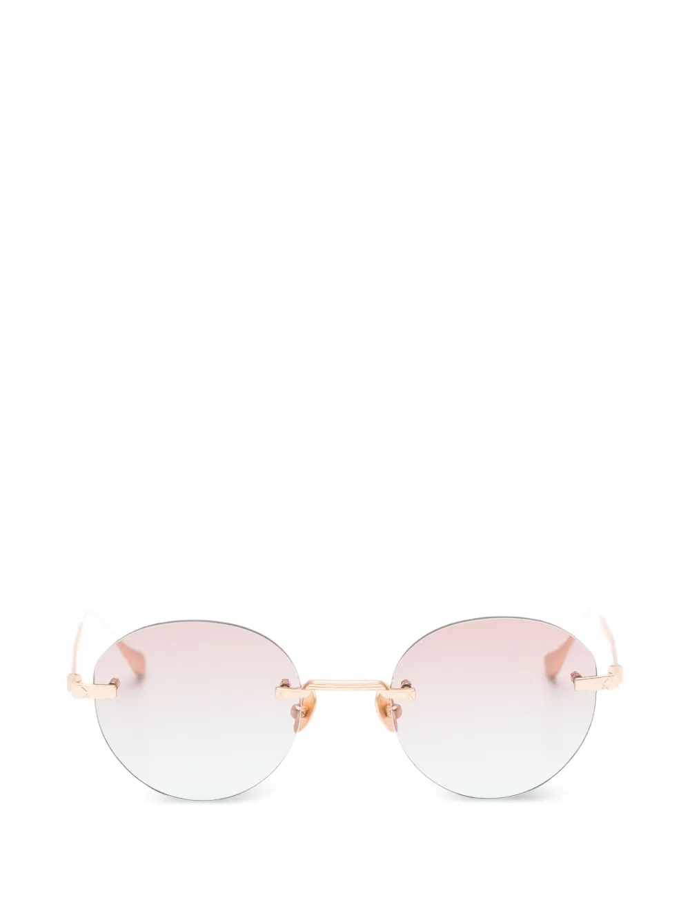 KYme Charles rimless round-frame sunglasses - Gold