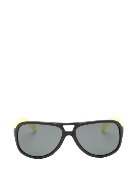 Polaroid double-bridge pilot-frame sunglasses