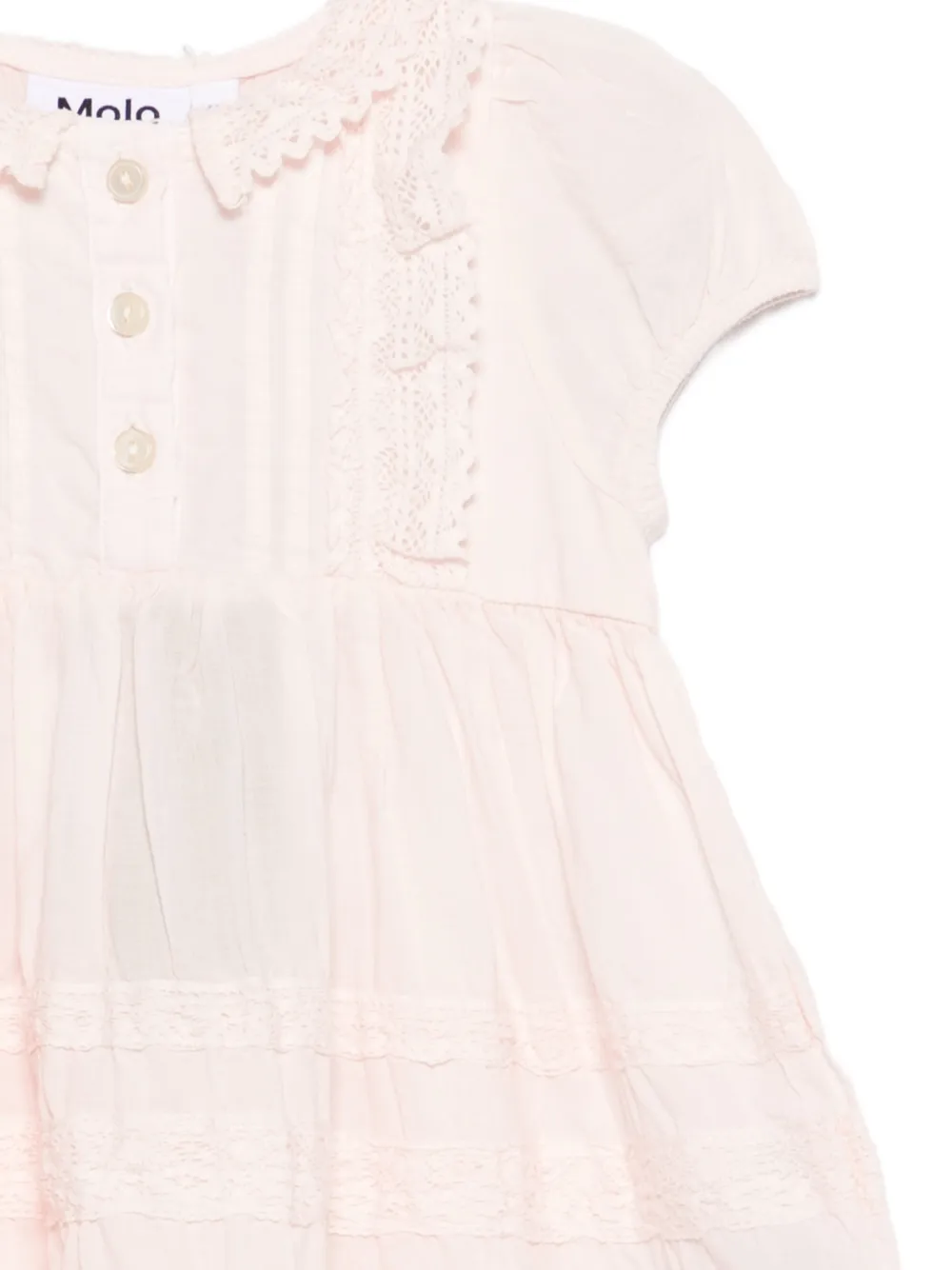 Molo Carnation jurk met kanten kraag Roze