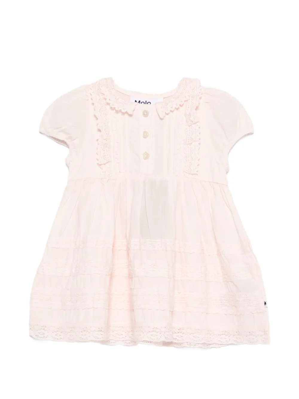 Molo Carnation lace collared dress - Rosa
