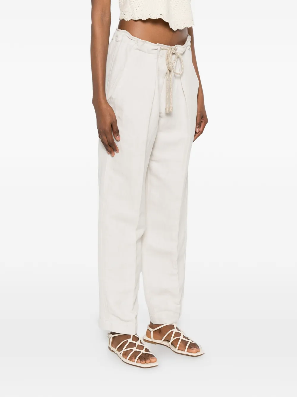 ISABEL MARANT Sharony broek met trekkoordtaille Beige