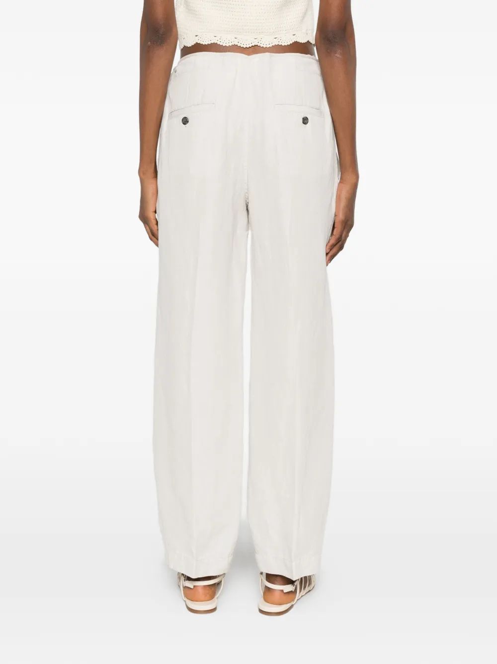 ISABEL MARANT Sharony broek met trekkoordtaille Beige