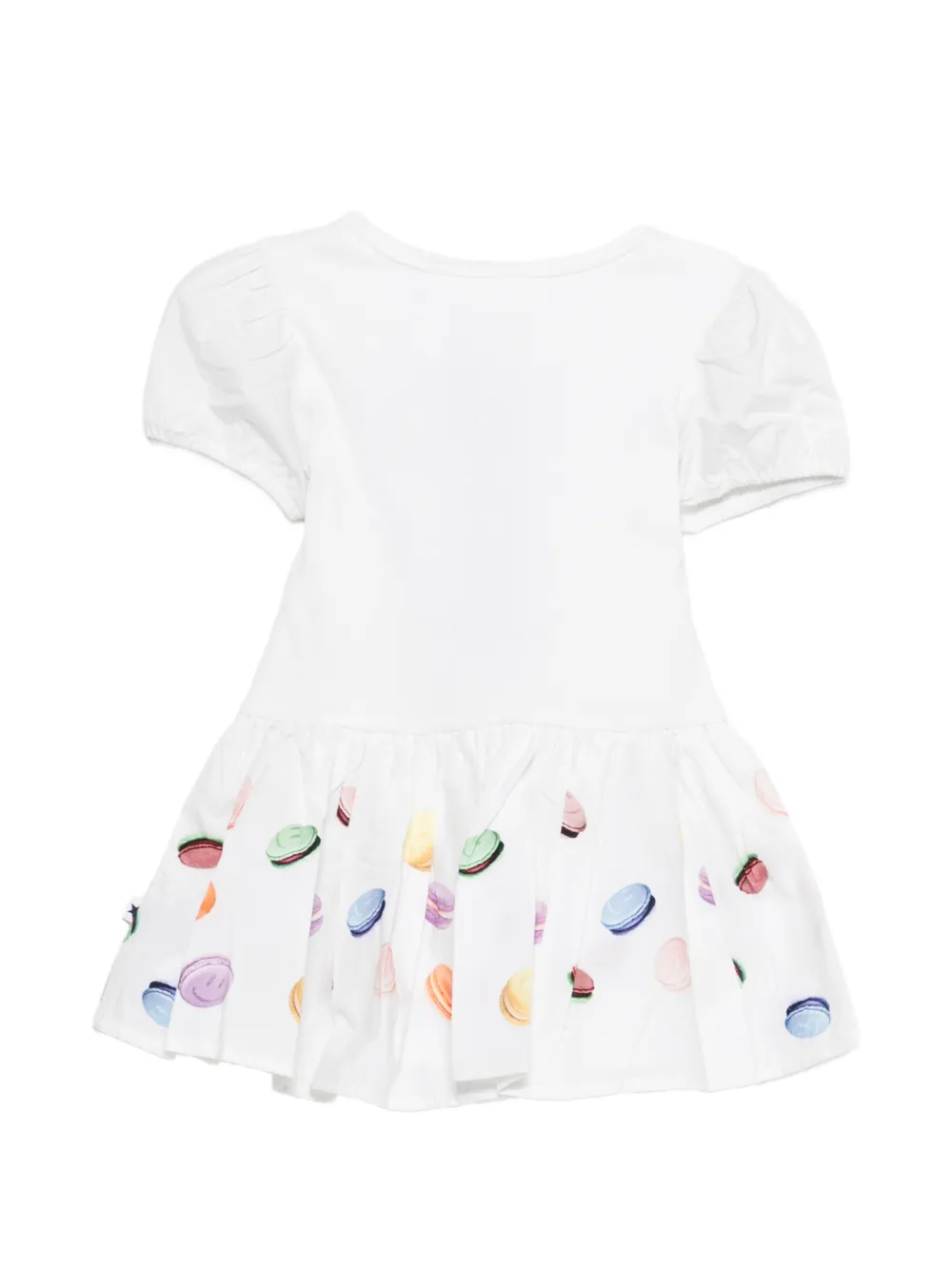 Molo Caitlin jurk met macaronprint en ruches Wit