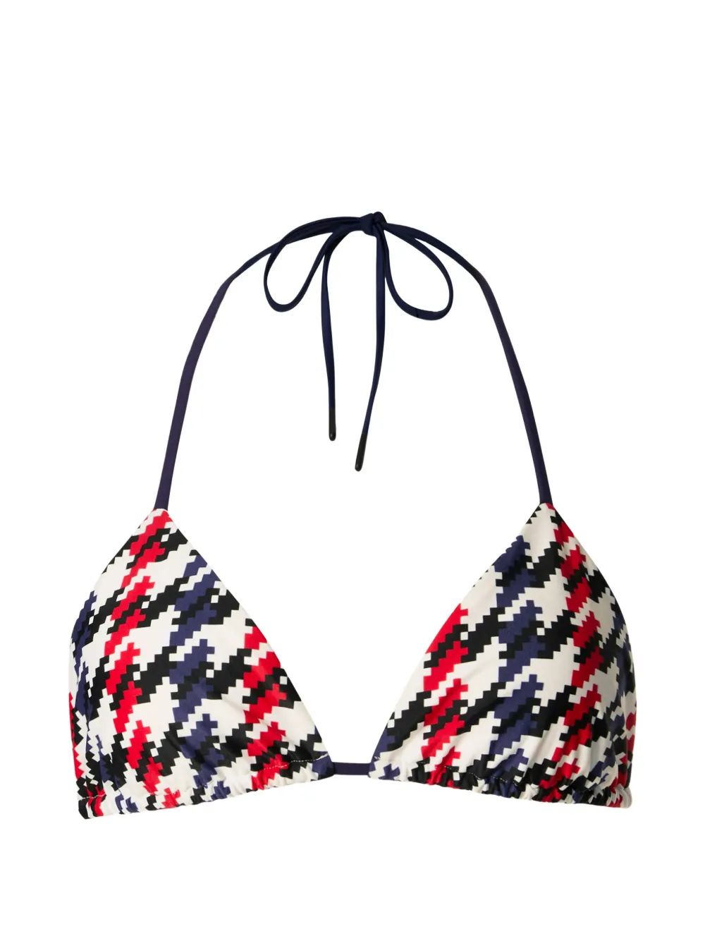 Perfect Moment houndstooth-print bikini top - Bianco