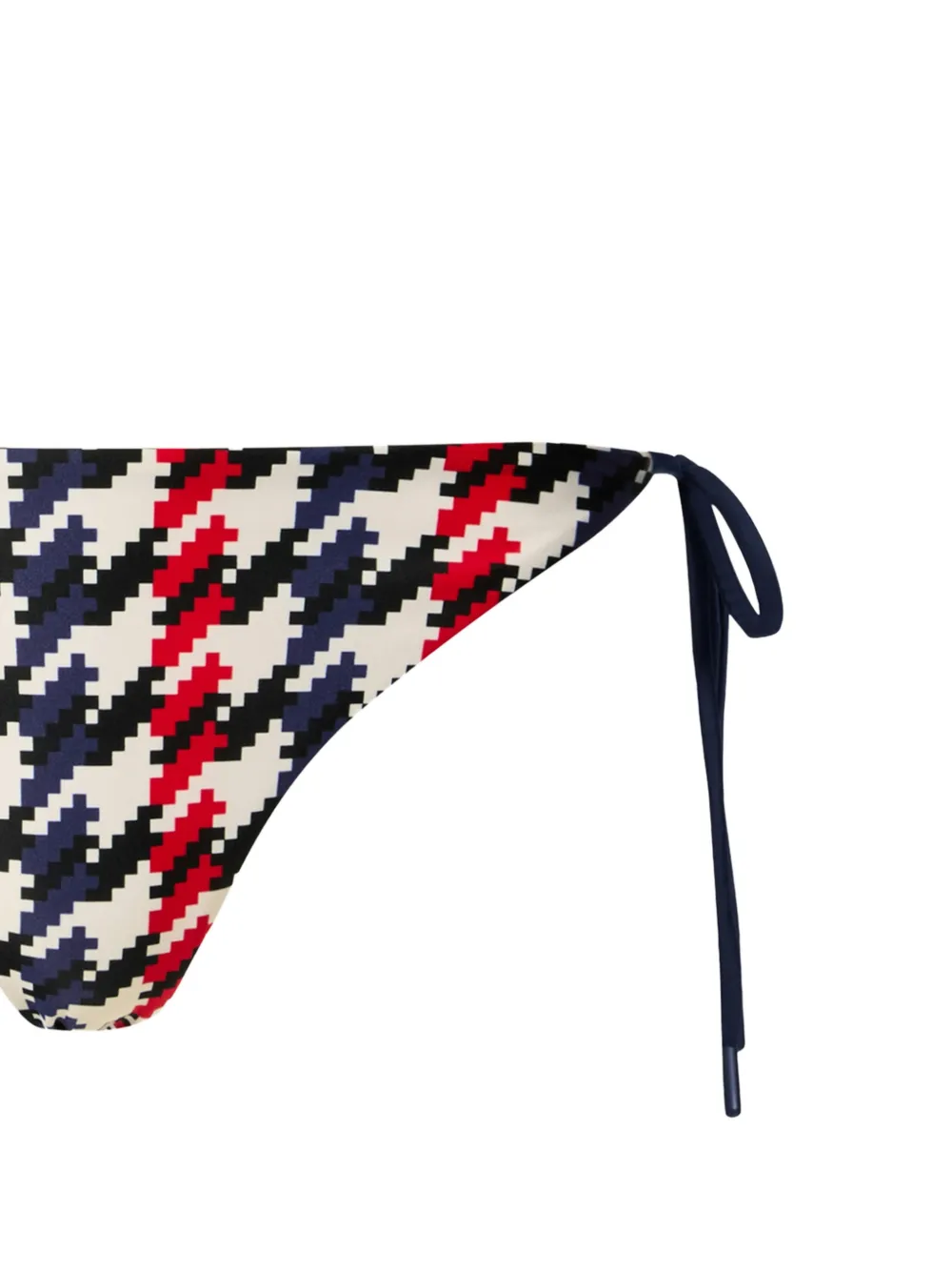 Perfect Moment Bikinislip met pied-de-poule print en strik Wit
