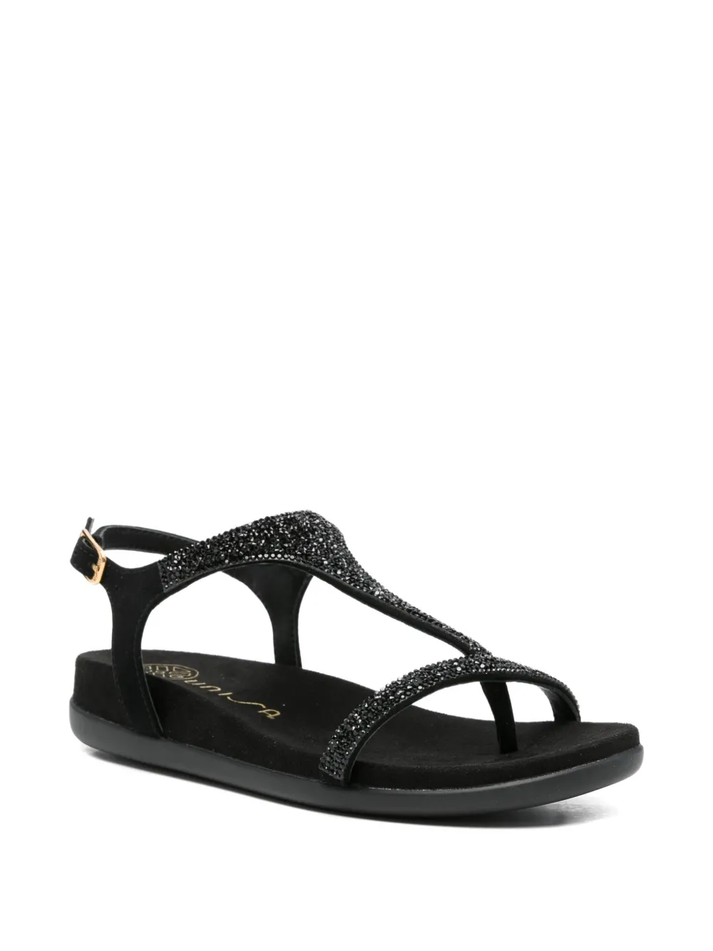 Unisa Canada verfraaide leren sandalen Zwart