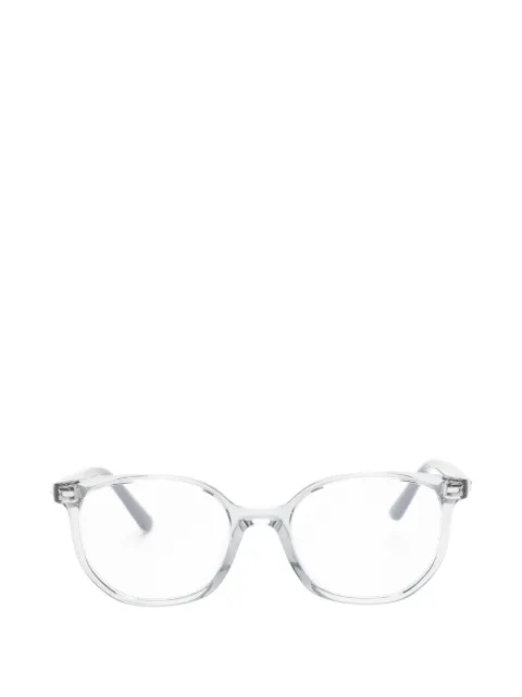 RAY-BAN JUNIOR logo-lettering square-frame glasses