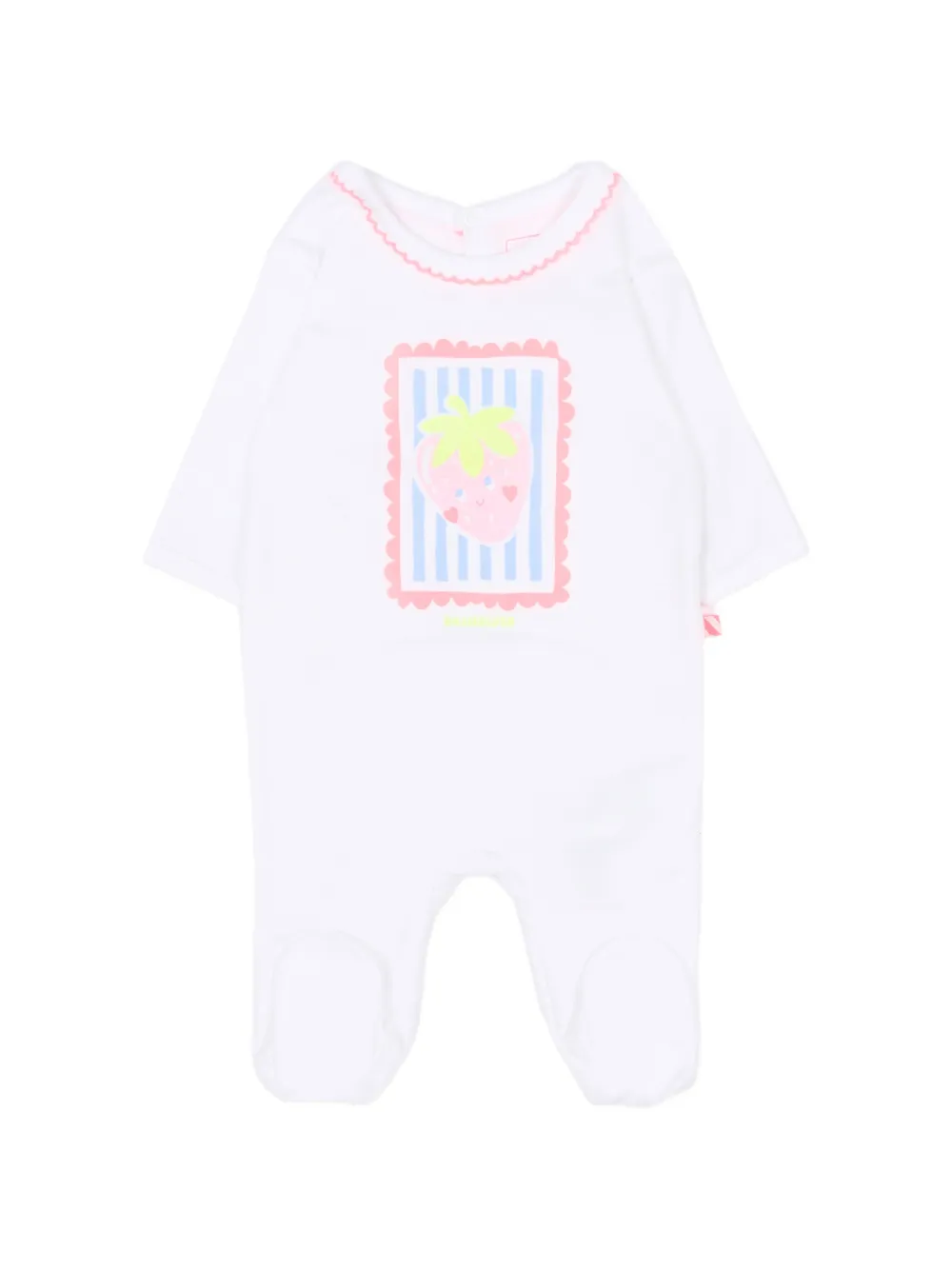 Billieblush strawberry-print babygrow - Weiß