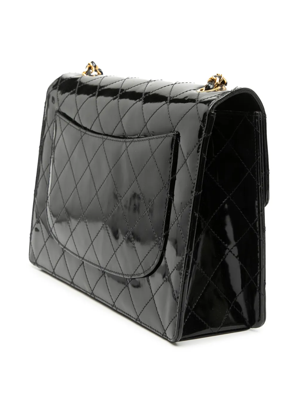 CHANEL Pre-Owned 1997-1999 Jumbo Classic Patent Single Flap