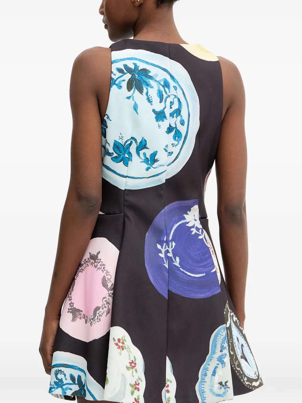 Stine Goya Button-up mini-jurk met print Zwart